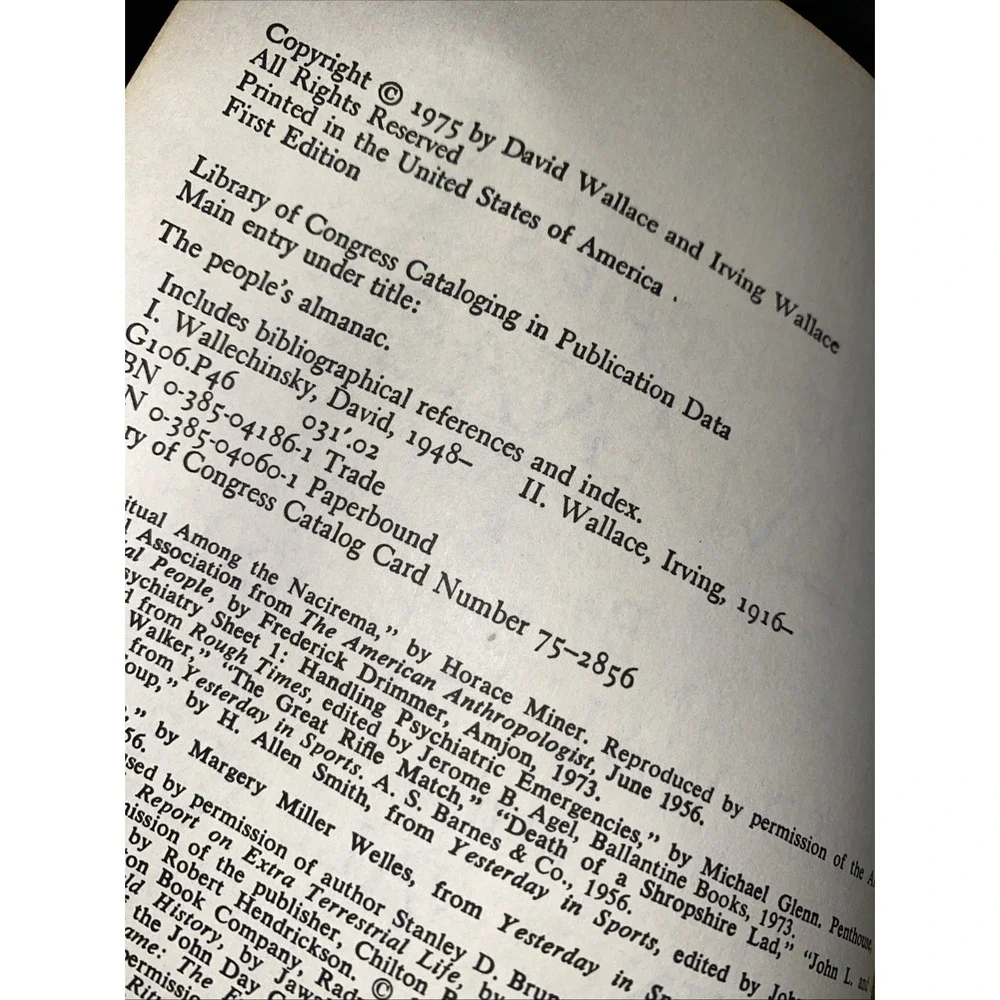 The People's Almanac‎ by David Wallechinsky
